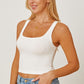 Square Neck Wide Strap Tank