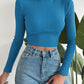 Mock Neck Long Sleeve Knit Top