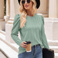 Round Neck Puff Sleeve Blouse