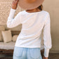 Scoop Neck Long Sleeve Blouse