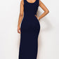 Scoop Neck Wide Strap Maxi Dress