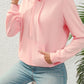 Drawstring Long Sleeve Hoodie with Pocket