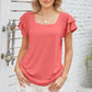 Square Neck Flutter Sleeve T-Shirt