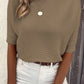 Round Neck Half Sleeve Knit Top