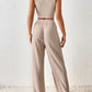 Ribbed Round Neck Tank and Pants Sweater Set