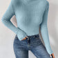 Ribbed Turtleneck Long Sleeve Sweater