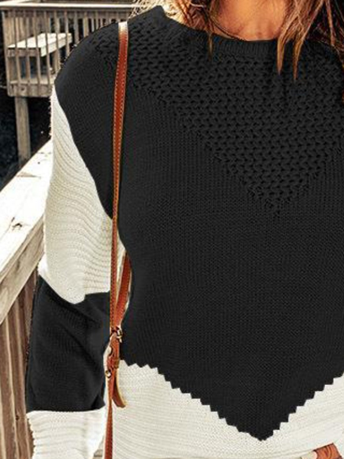 Contrast Round Neck Sweater