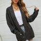 Open Front Dropped Shoulder Longline Cardigan