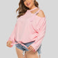 Plus Size Cold-Shoulder Tied Top