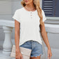 Round Neck Rolled Short Sleeve T-Shirt