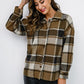 Plaid Button Up Collared Neck Jacket