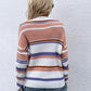 Striped Drop Shoulder Round Neck Pullover Sweater