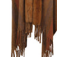 Color Block Fringe Detail Poncho