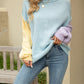 Color Block Dropped Shoulder Sweater