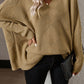 V-Neck Batwing Sleeve Pullover Sweater