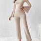 Ribbed Flare Sleeve Top and Pants Set