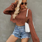 Round Neck Long Sleeve Cropped Sweater