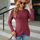 Round Neck Long Sleeve Blouse