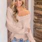 Frayed Hem Dropped Shoulder Sweater