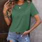 Heathered Round Neck Short Sleeve T-Shirt