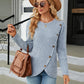 Round Neck Long Sleeve Blouse