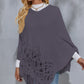 Round Neck Fringe Detail Poncho