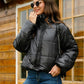 Zip-Up High Neck Puffer Jacket