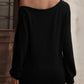 Decorative Button One Shoulder T-Shirt