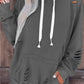 Cutout Dropped Shoulder Hoodie