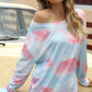 Tie-Dye Dropped Shoulder Long Sleeve T-Shirt