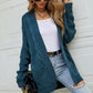 Open Front Dropped Shoulder Longline Cardigan