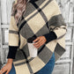 Plaid Turtleneck Poncho