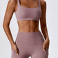 Square Neck Cropped Sports Tank Top