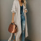 Open Front Side Slit Cardigan