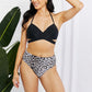 Marina West Swim Summer Splash Halter Bikini Set in Black