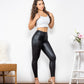 Full Size PU Leather Zip Detail Leggings