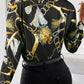 Printed Collared Neck Long Sleeve Shirt