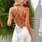 Crisscross Halter Neck Openwork Cover-Up Dress