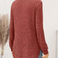 Ribbed Round Neck Long Sleeve T-Shirt