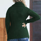 Decorative Button Mock Neck Sweater