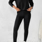 Round Neck Long Sleeve Top and Skinny Pants Set