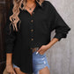 Textured Pocketed Button Up Dropped Shoulder Shirt