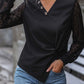 Twisted Decorative Button Long Sleeve T-Shirt