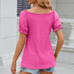 Eyelet Drawstring Short Sleeve T-Shirt