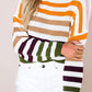 Striped Round Neck Knit Top