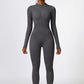 Half Zip Long Sleeve Active Jumpsuit