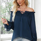 Frill Tied Off-Shoulder Flounce Sleeve Blouse