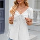 Eyelet Drawstring Short Sleeve T-Shirt