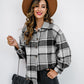 Plaid Button Up Collared Neck Jacket