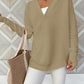 Half Zip Long Sleeve Knit Top